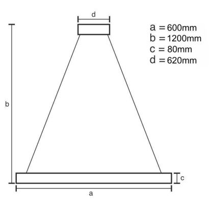 Dimmbare LED-Hängeleuchte an Schnur LED/100W/230V 3000-6500K + Fernbedienung