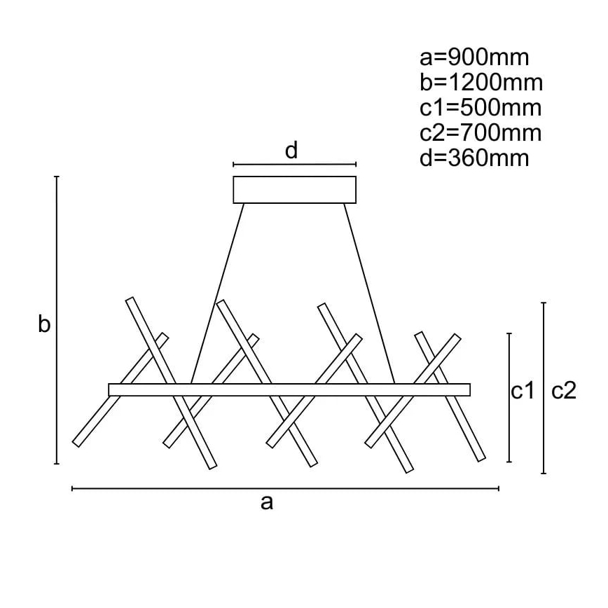Dimmbare LED-Hängeleuchte an Schnur LED/100W/230V 3000-6500K + Fernbedienung