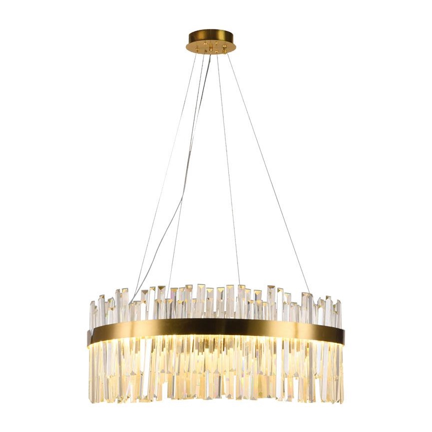 Dimmbarer LED-Kristall-Kronleuchter an Schnur LED/110W/230V 3000-6500K golden + Fernbedienung