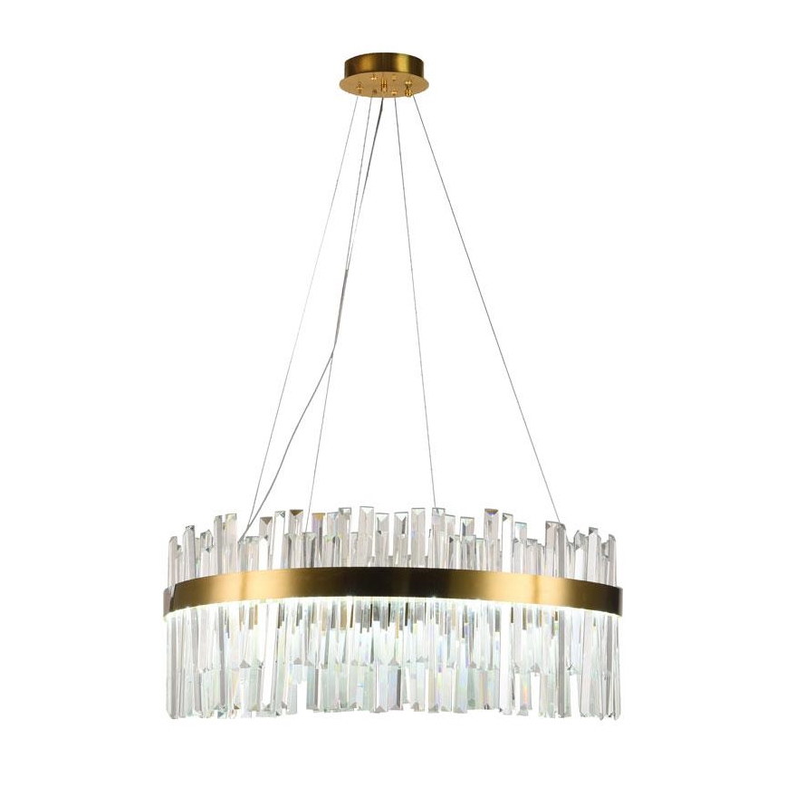 Dimmbarer LED-Kristall-Kronleuchter an Schnur LED/110W/230V 3000-6500K golden + Fernbedienung