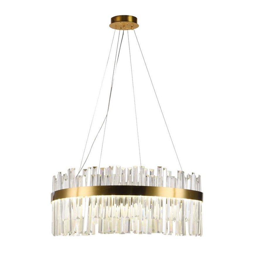 Dimmbarer LED-Kristall-Kronleuchter an Schnur LED/110W/230V 3000-6500K golden + Fernbedienung