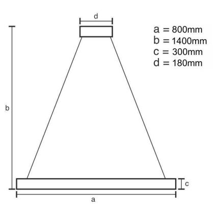 Dimmbarer LED-Kristall-Kronleuchter an Schnur LED/110W/230V 3000-6500K golden + Fernbedienung