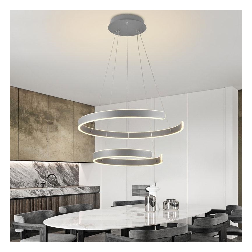 Dimmbare LED-Hängeleuchte an Schnur LED/120W/230V 3000-6500K + Fernbedienung