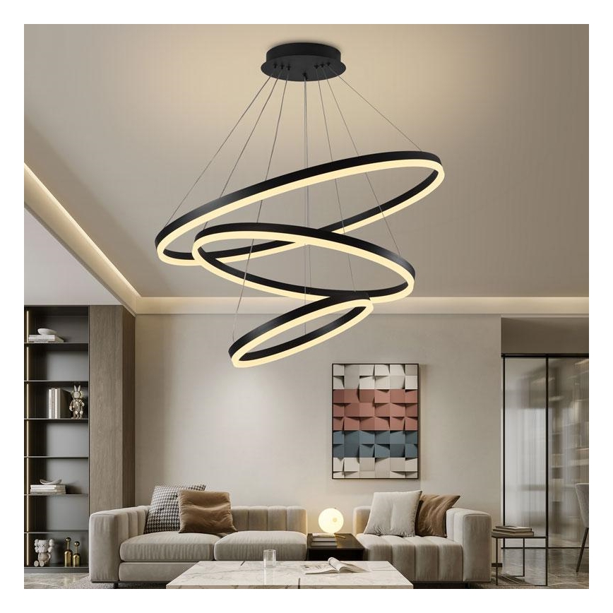 Dimmbare LED-Hängeleuchte an Schnur LED/125W/230V 3000-6500K + Fernbedienung