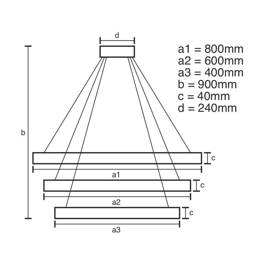 Dimmbare LED-Hängeleuchte an Schnur LED/125W/230V 3000-6500K + Fernbedienung