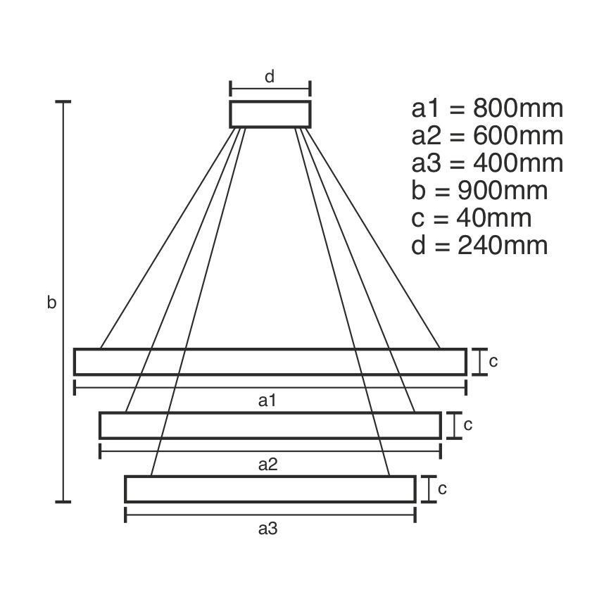 Dimmbare LED-Hängeleuchte an Schnur LED/125W/230V 3000-6500K + Fernbedienung