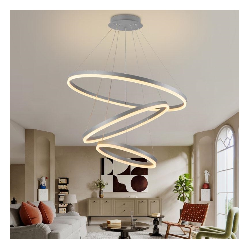 Dimmbare LED-Hängeleuchte an Schnur LED/125W/230V 3000-6500K + Fernbedienung