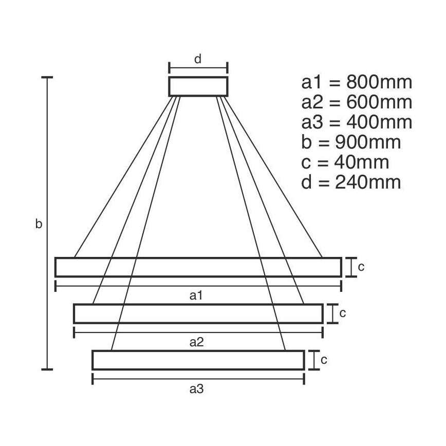Dimmbare LED-Hängeleuchte an Schnur LED/125W/230V 3000-6500K + Fernbedienung