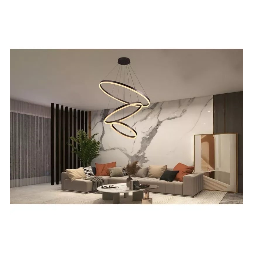 Dimmbare LED-Hängeleuchte an Schnur LED/125W/230V 3000-6500K + Fernbedienung