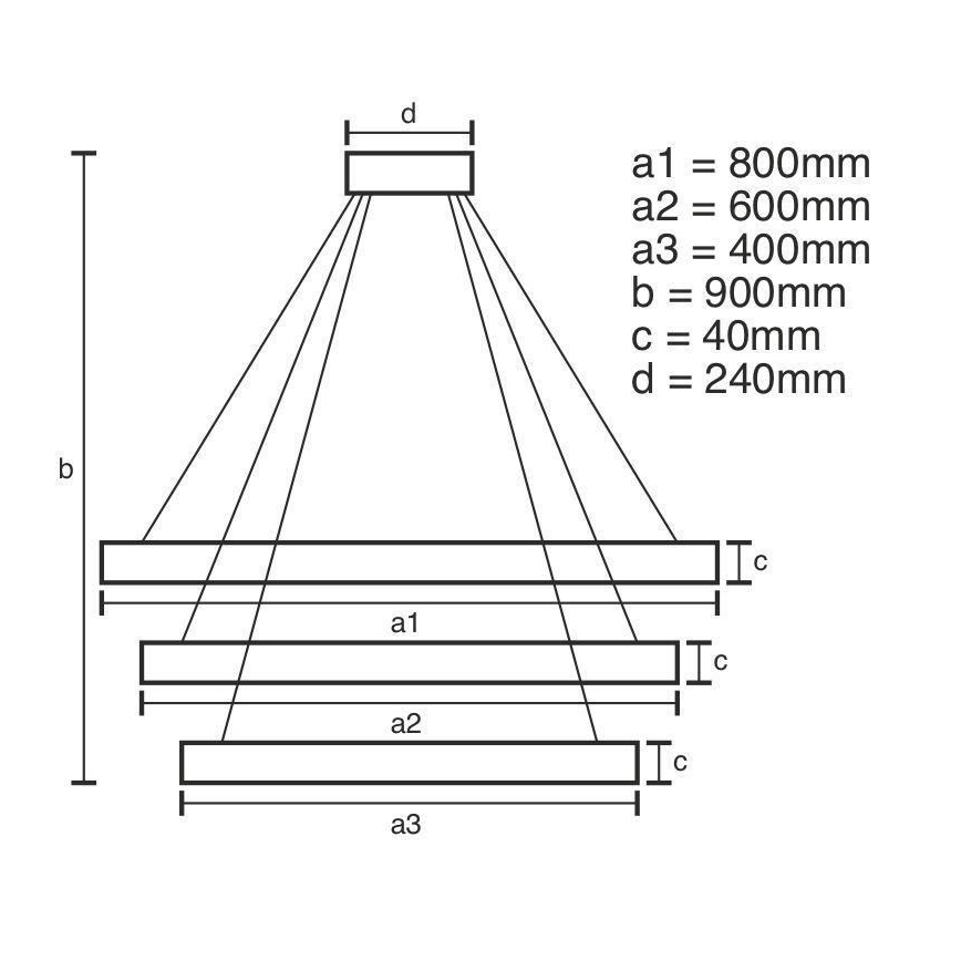 Dimmbare LED-Hängeleuchte an Schnur LED/125W/230V 3000-6500K + Fernbedienung