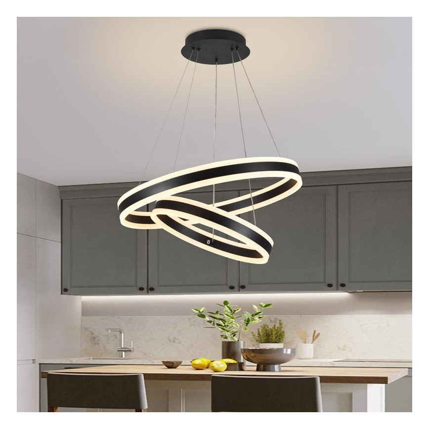 Dimmbare LED-Hängeleuchte an Schnur LED/135W/230V 3000-6500K + Fernbedienung