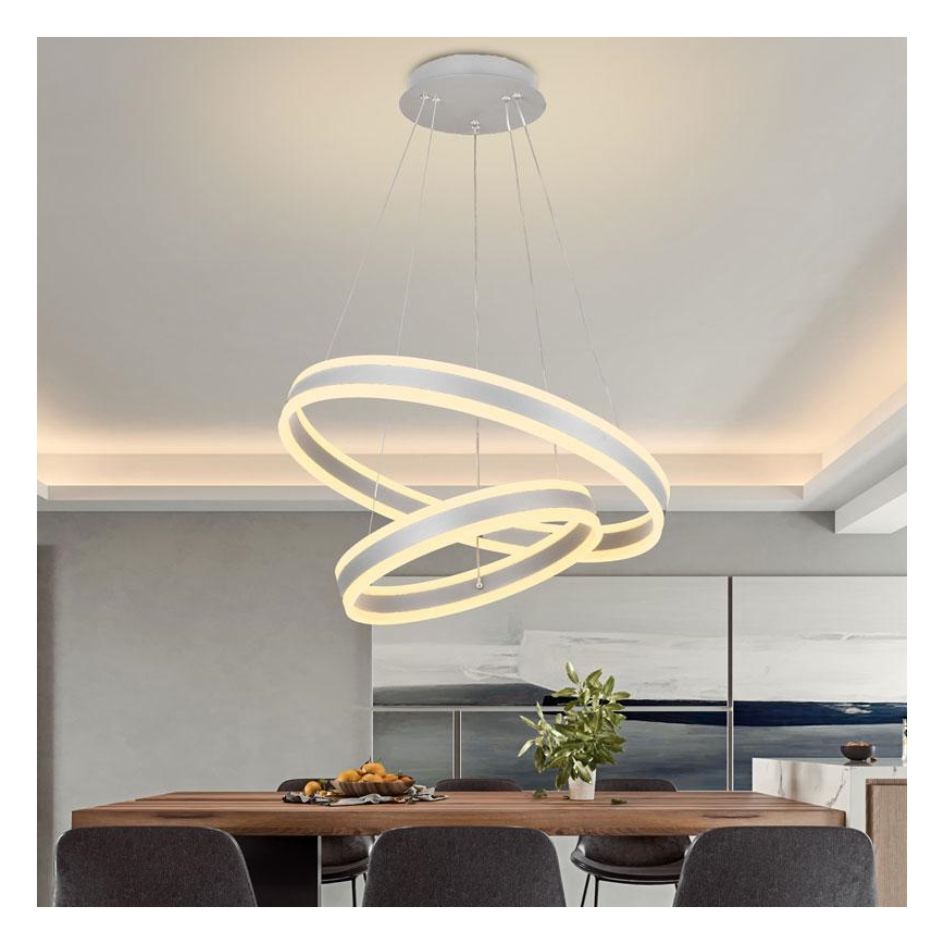 Dimmbare LED-Hängeleuchte an Schnur LED/135W/230V 3000-6500K + Fernbedienung