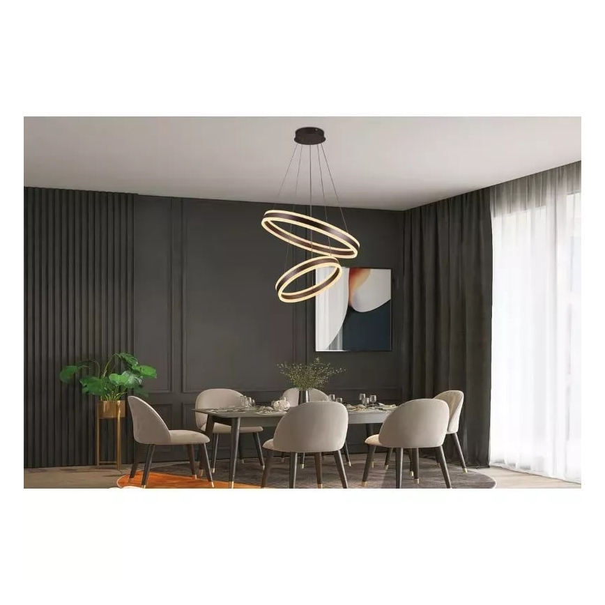 Dimmbare LED-Hängeleuchte an Schnur LED/135W/230V 3000-6500K + Fernbedienung