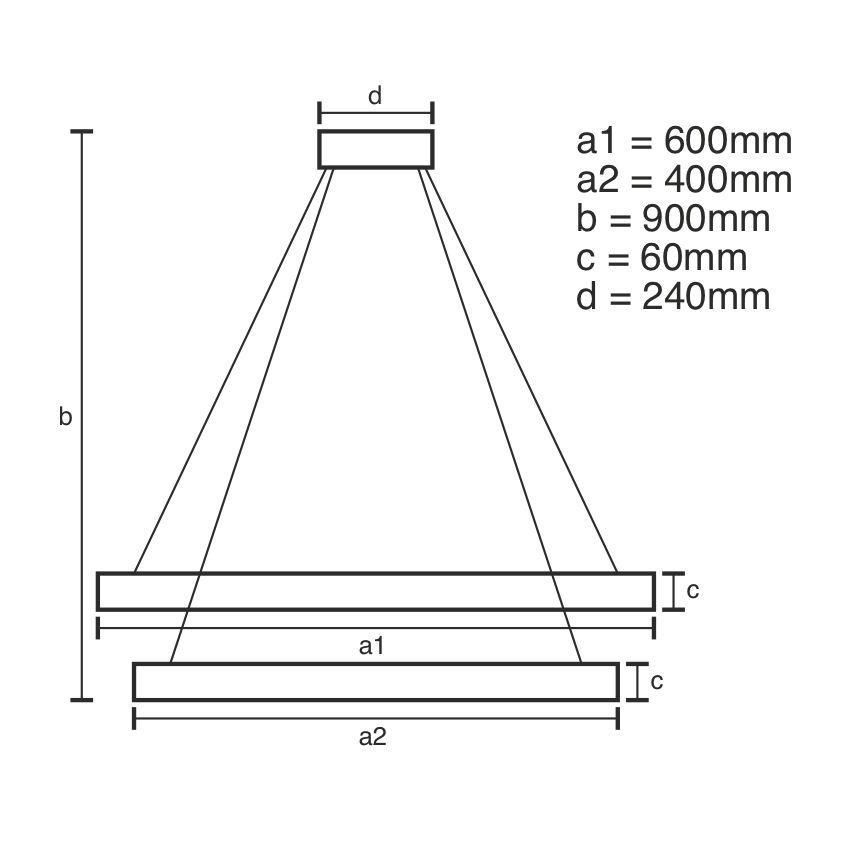Dimmbare LED-Hängeleuchte an Schnur LED/135W/230V 3000-6500K + Fernbedienung