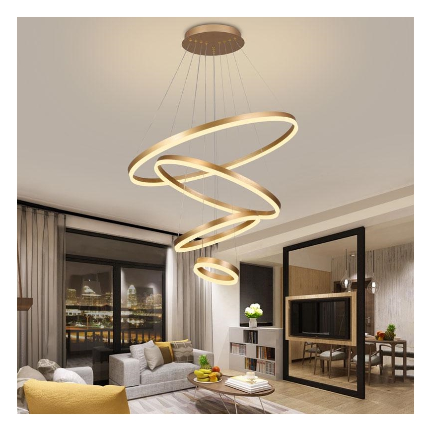 Dimmbare LED-Hängeleuchte an Schnur LED/165W/230V 3000-6500K + Fernbedienung