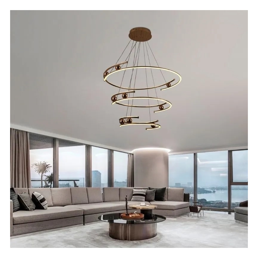 Dimmbare LED-Hängeleuchte an Schnur LED/170W/230V 3000-6500K + Fernbedienung