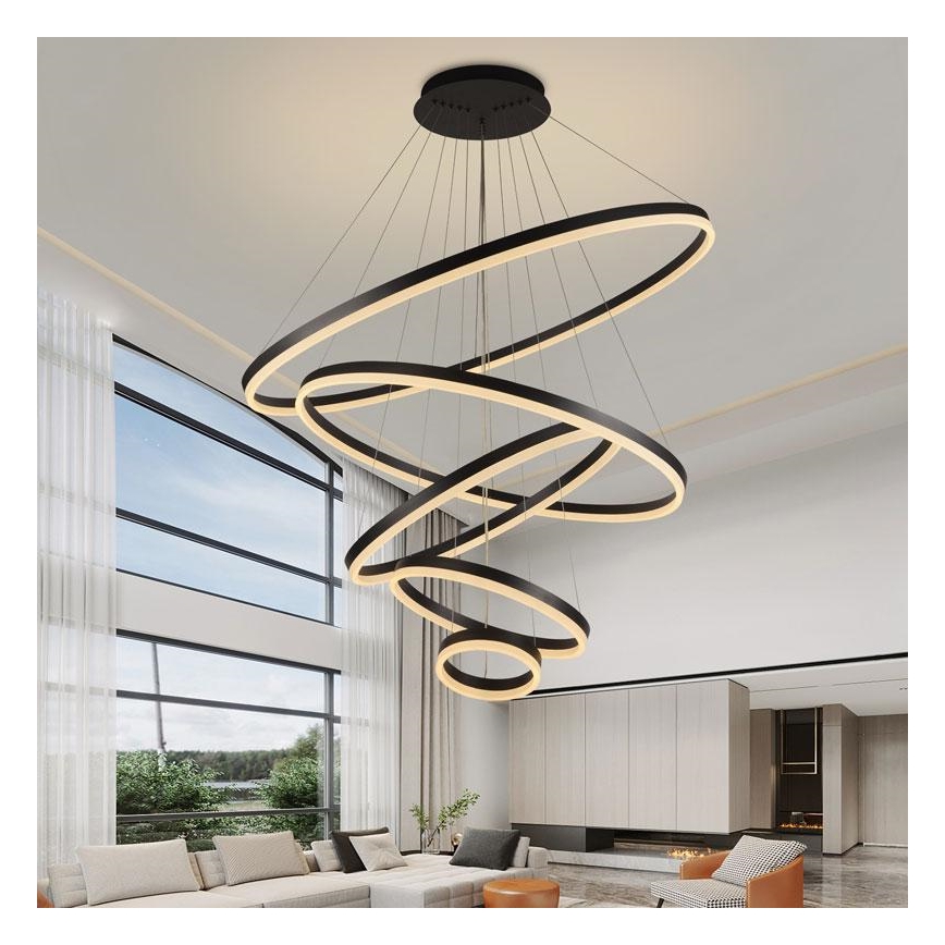 Dimmbare LED-Hängeleuchte an Schnur LED/210W/230V 3000-6500K + Fernbedienung