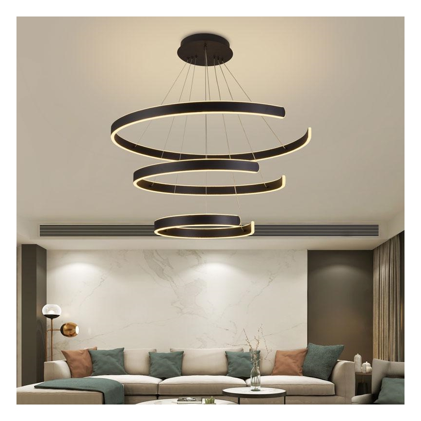 Dimmbare LED-Hängeleuchte an Schnur LED/220W/230V 3000-6500K + Fernbedienung