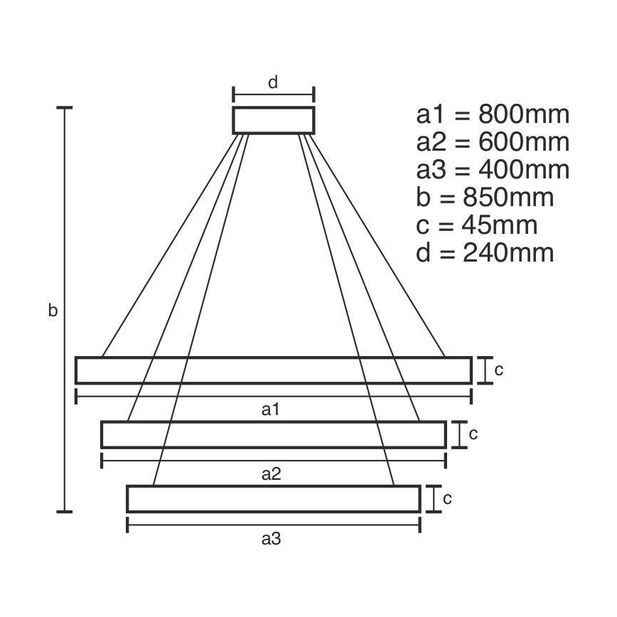 Dimmbare LED-Hängeleuchte an Schnur LED/220W/230V 3000-6500K + Fernbedienung