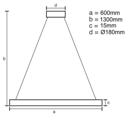 Dimmbare LED-Hängeleuchte an Schnur LED/40W/230V 3000-6500K + Fernbedienung