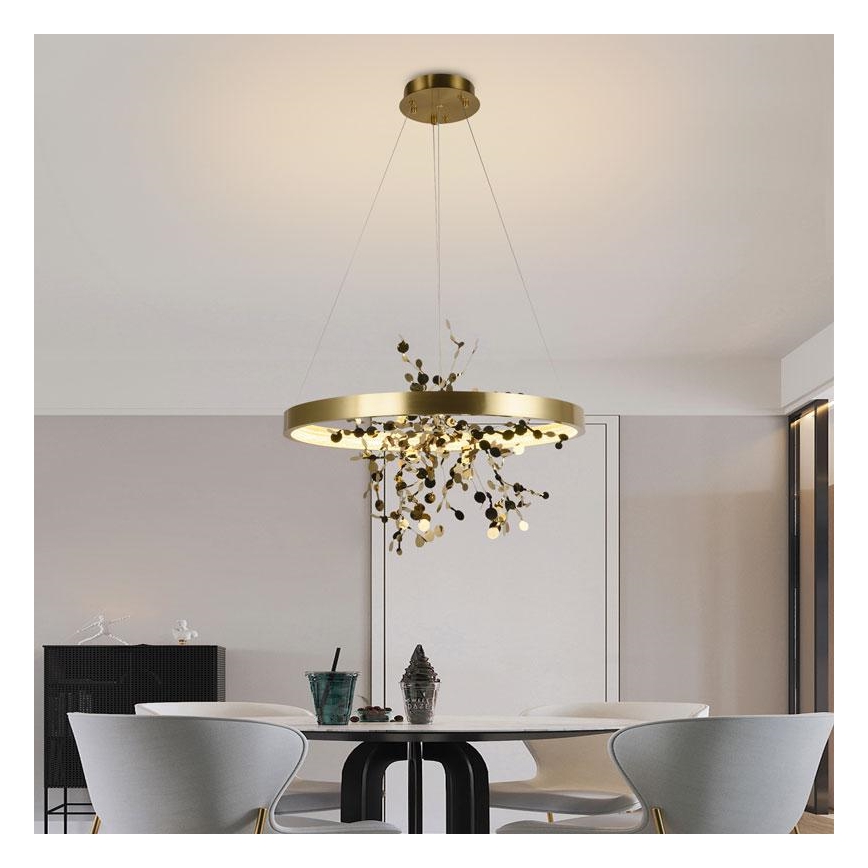 Dimmbare LED-Hängeleuchte an Schnur LED/40W/230V 3000-6500K golden + Fernbedienung