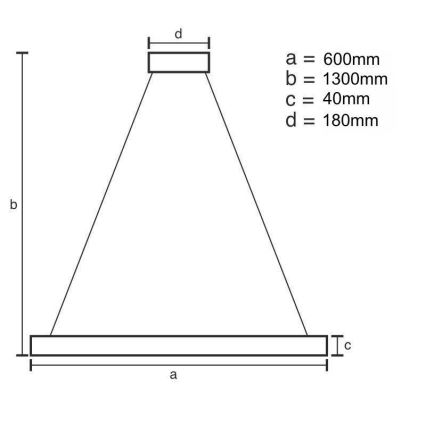 Dimmbare LED-Hängeleuchte an Schnur LED/40W/230V 3000-6500K golden + Fernbedienung