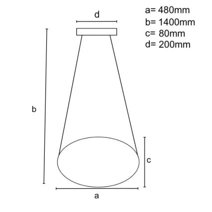 Dimmbare LED-Hängeleuchte an Schnur LED/40W/230V 3000-6500K schwarz + Fernbedienung