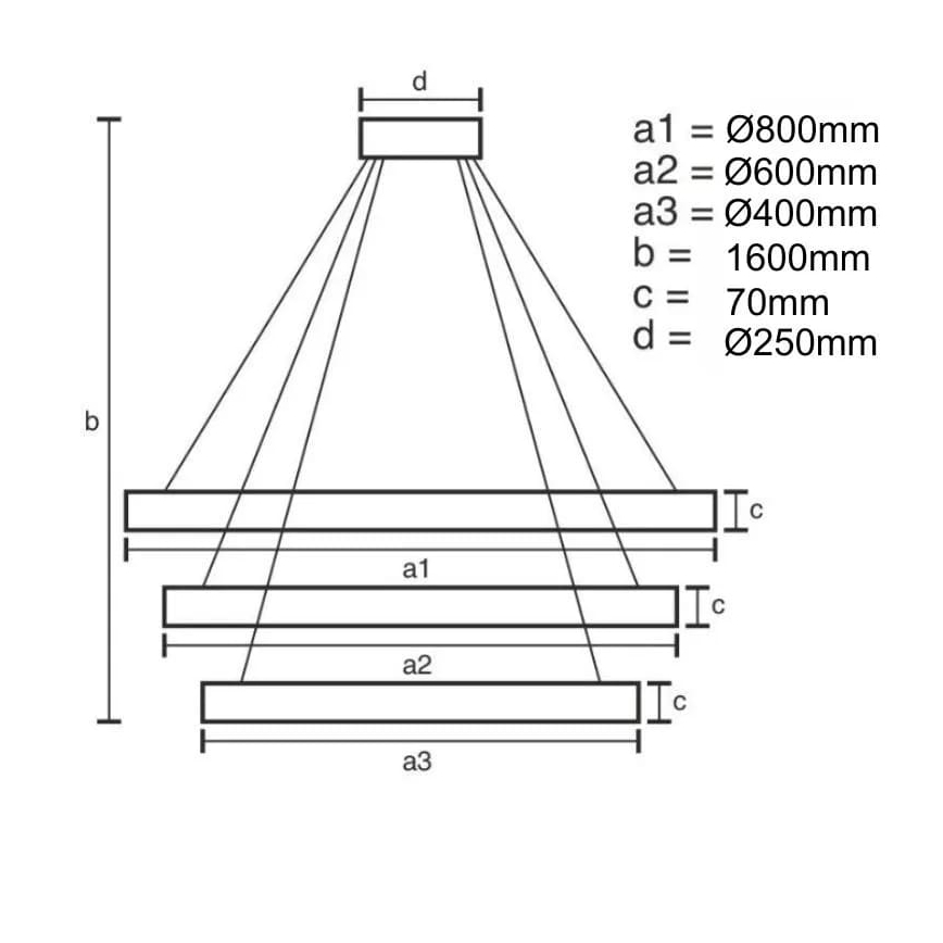 Dimmbare LED-Hängeleuchte an Schnur LED/45W/230V 3000-6500K + Fernbedienung