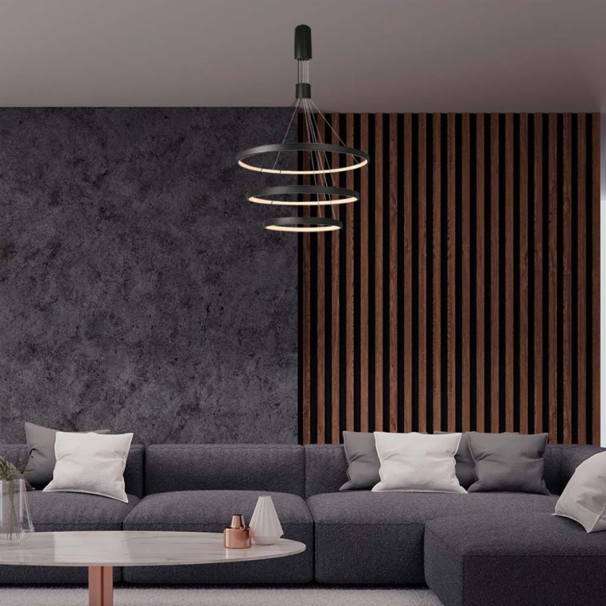 Dimmbare LED-Hängeleuchte an Schnur LED/46W/230V 3000K schwarz
