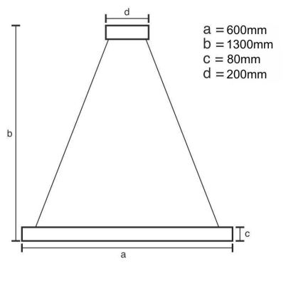 Dimmbare LED-Hängeleuchte an Schnur LED/50W/230V 3000-6500K + Fernbedienung