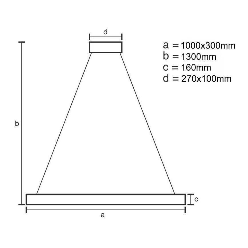 Dimmbare LED-Hängeleuchte an Schnur LED/50W/230V 3000-6500K golden + Fernbedienung