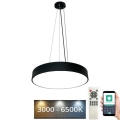 Dimmbare LED-Hängeleuchte an Schnur LED/50W/230V 3000-6500K schwarz + Fernbedienung