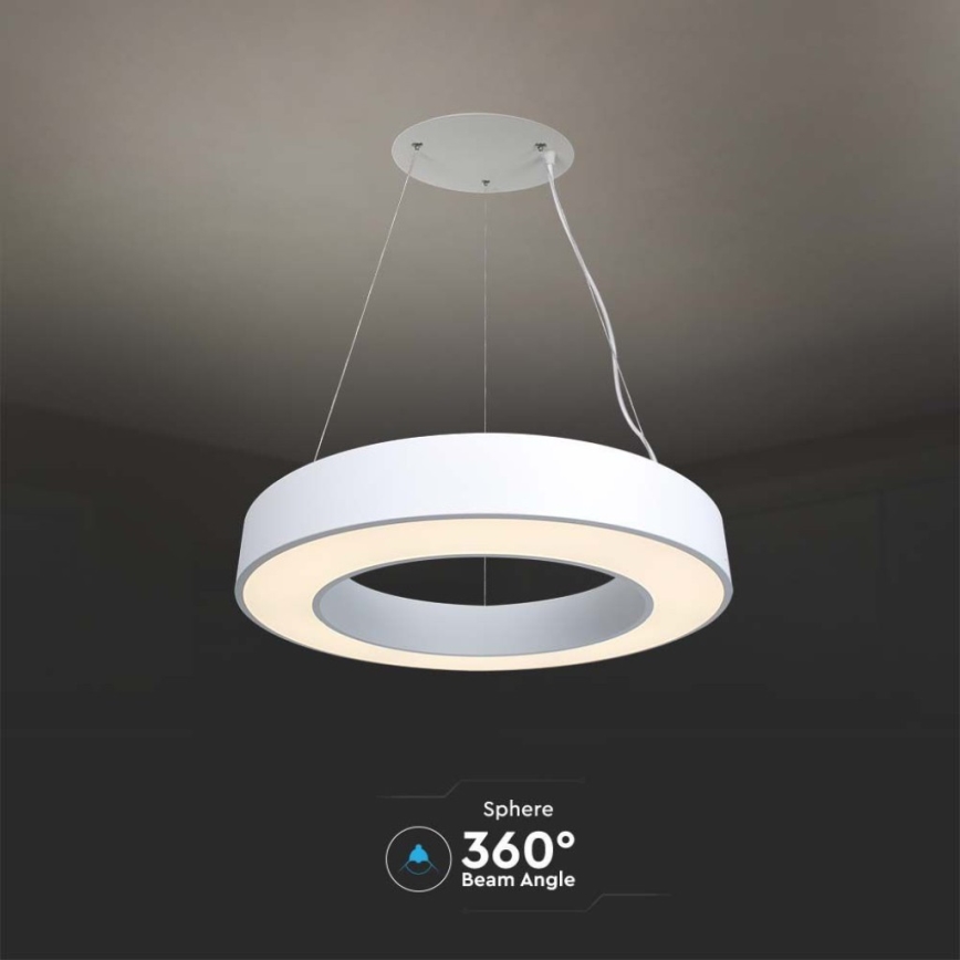 Dimmbare LED-Hängeleuchte an Schnur LED/50W/230V 4000K d 60 cm weiß