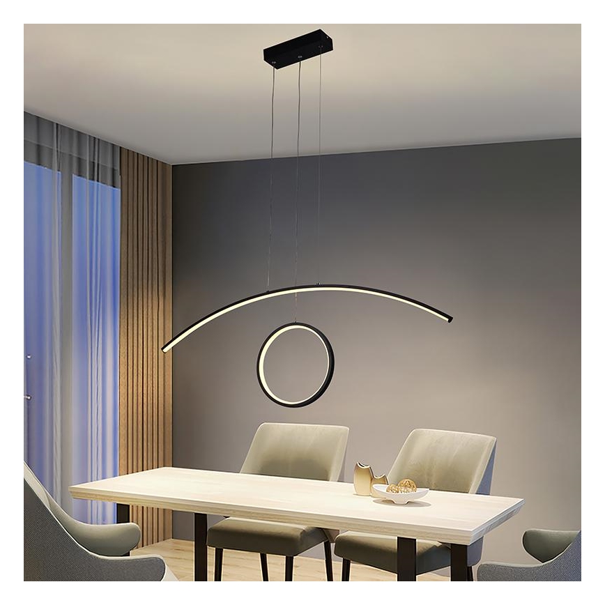 Dimmbare LED-Hängeleuchte an Schnur LED/55W/230V 3000-6500K + Fernbedienung