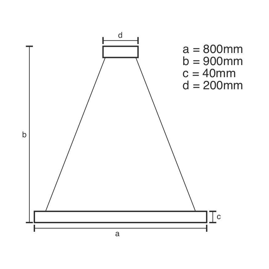 Dimmbare LED-Hängeleuchte an Schnur LED/55W/230V 3000-6500K + Fernbedienung