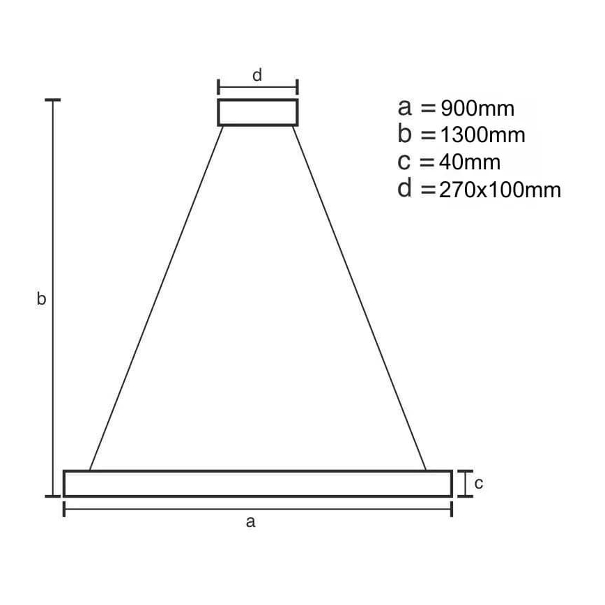 Dimmbare LED-Hängeleuchte an Schnur LED/55W/230V 3000-6500K + Fernbedienung