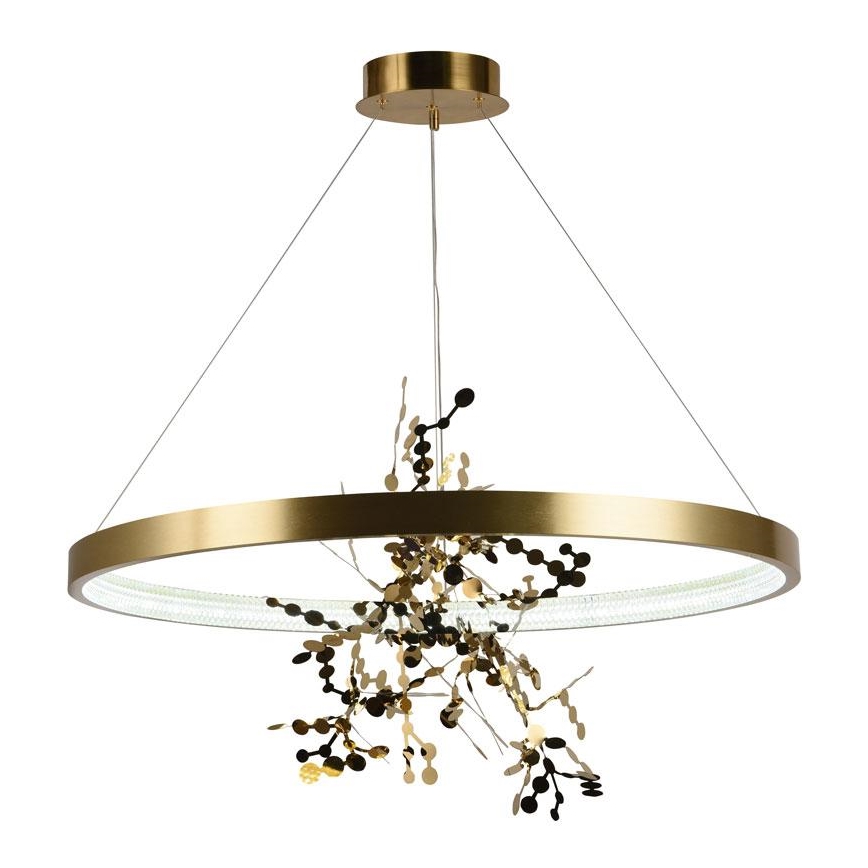 Dimmbare LED-Hängeleuchte an Schnur LED/55W/230V 3000-6500K golden + Fernbedienung