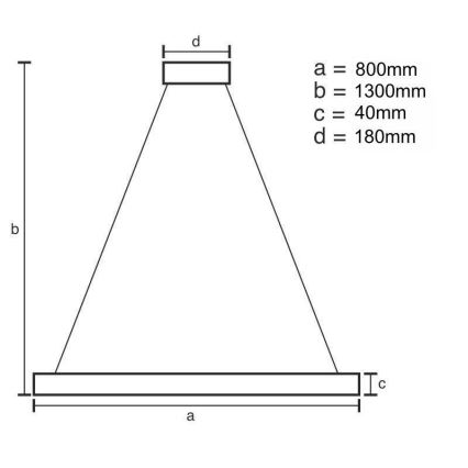 Dimmbare LED-Hängeleuchte an Schnur LED/55W/230V 3000-6500K golden + Fernbedienung