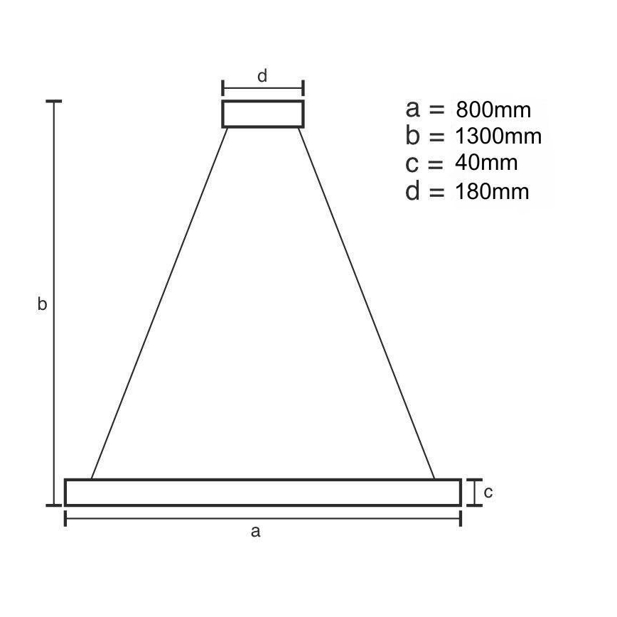 Dimmbare LED-Hängeleuchte an Schnur LED/55W/230V 3000-6500K golden + Fernbedienung