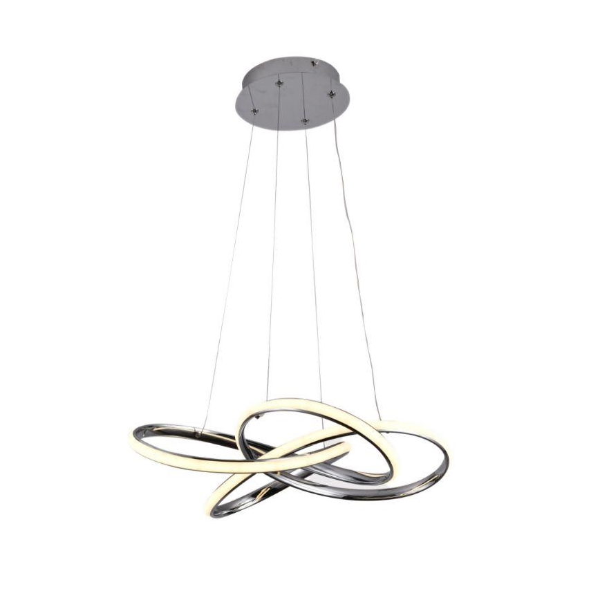 Dimmbare LED-Hängeleuchte an Schnur LED/65W/230V 3000-6500K Chrom + Fernbedienung