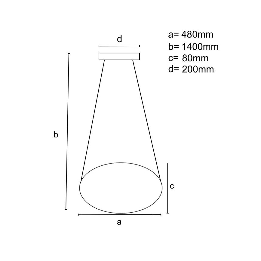Dimmbare LED-Hängeleuchte an Schnur LED/65W/230V 3000-6500K golden + Fernbedienung