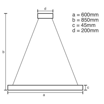 Dimmbare LED-Hängeleuchte an Schnur LED/70W/230V 3000-6500K + Fernbedienung