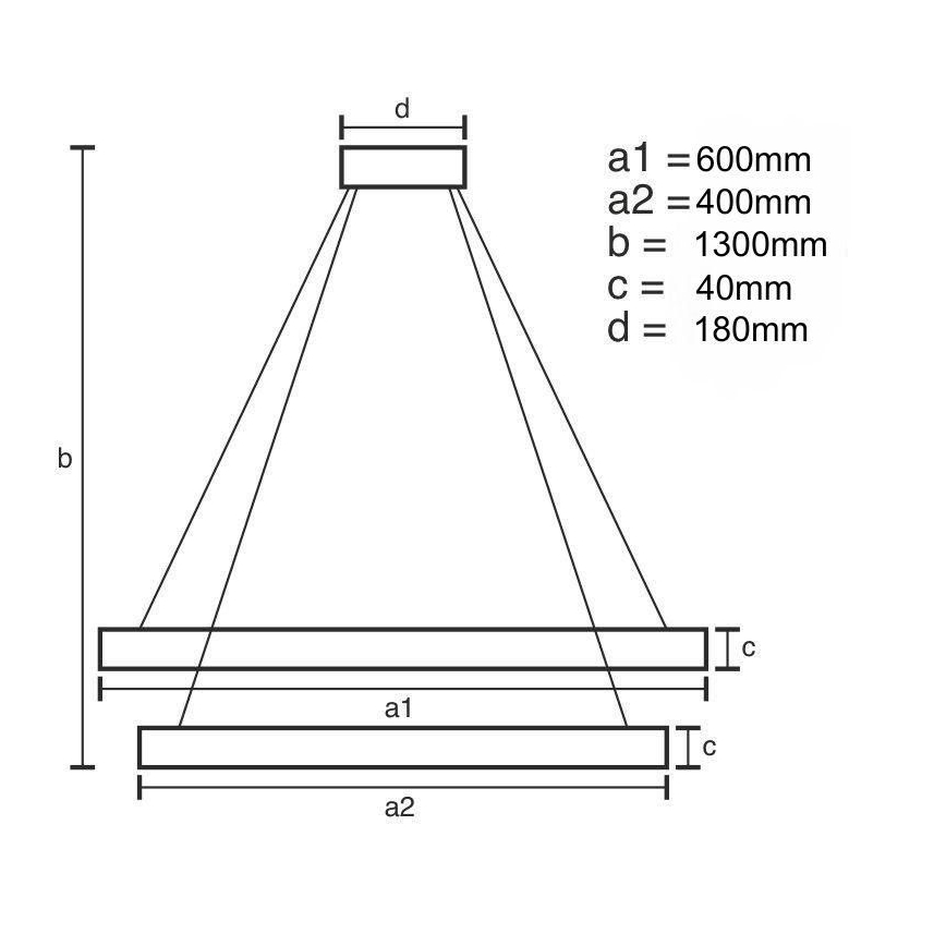 Dimmbare LED-Hängeleuchte an Schnur LED/70W/230V 3000-6500K + Fernbedienung