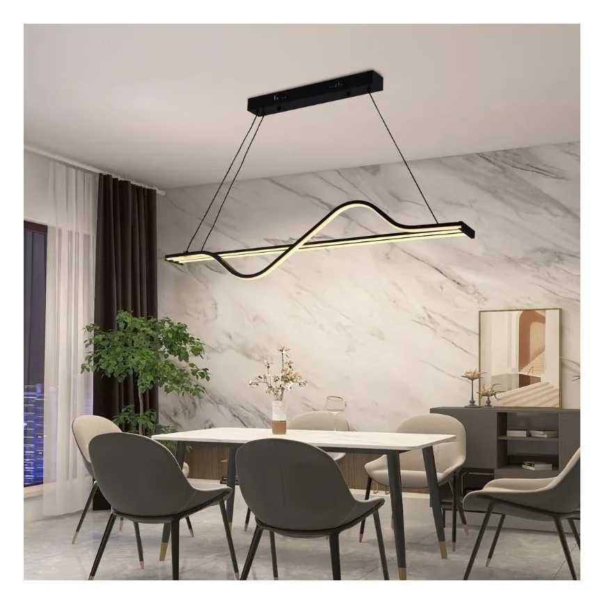 Dimmbare LED-Hängeleuchte an Schnur LED/70W/230V 3000-6500K + Fernbedienung