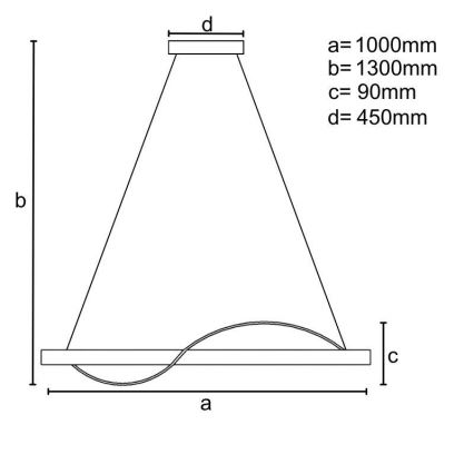 Dimmbare LED-Hängeleuchte an Schnur LED/70W/230V 3000-6500K + Fernbedienung