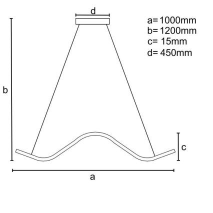 Dimmbare LED-Hängeleuchte an Schnur LED/70W/230V 3000-6500K + Fernbedienung