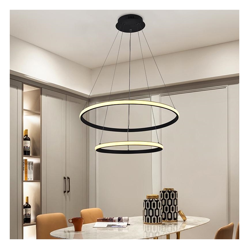 Dimmbare LED-Hängeleuchte an Schnur LED/75W/230V 3000-6500K + Fernbedienung