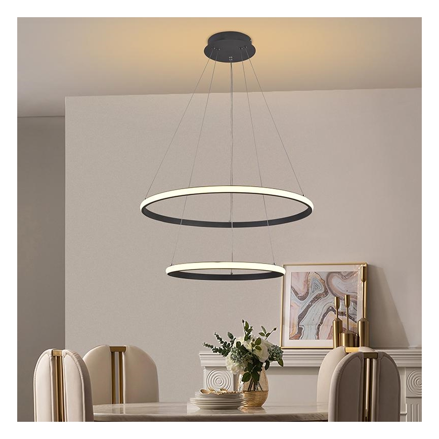 Dimmbare LED-Hängeleuchte an Schnur LED/75W/230V 3000-6500K + Fernbedienung