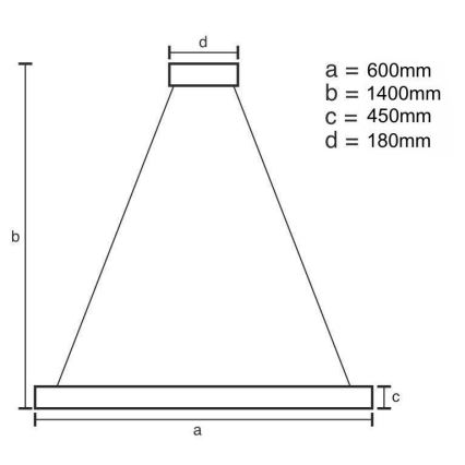 Dimmbarer LED-Kristallkronleuchter an Schnur LED/80W/230V 3000-6500K golden + Fernbedienung