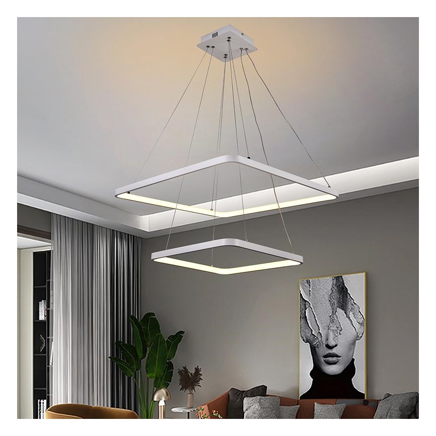 Dimmbare LED-Hängeleuchte an Schnur LED/90W/230V 3000-6500K + Fernbedienung